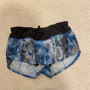 Lululemon printed speed up shorts